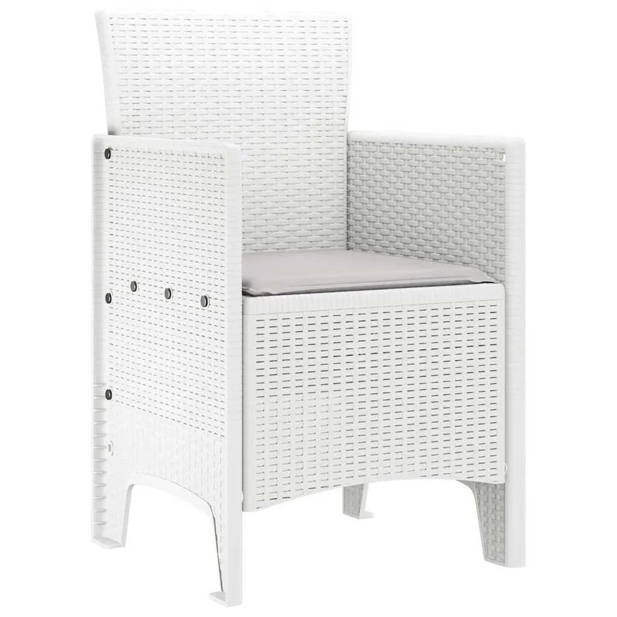 Chaise de jardin 4 pcs Blanc 53 x 49 x 85 cm Polypropylène - 4