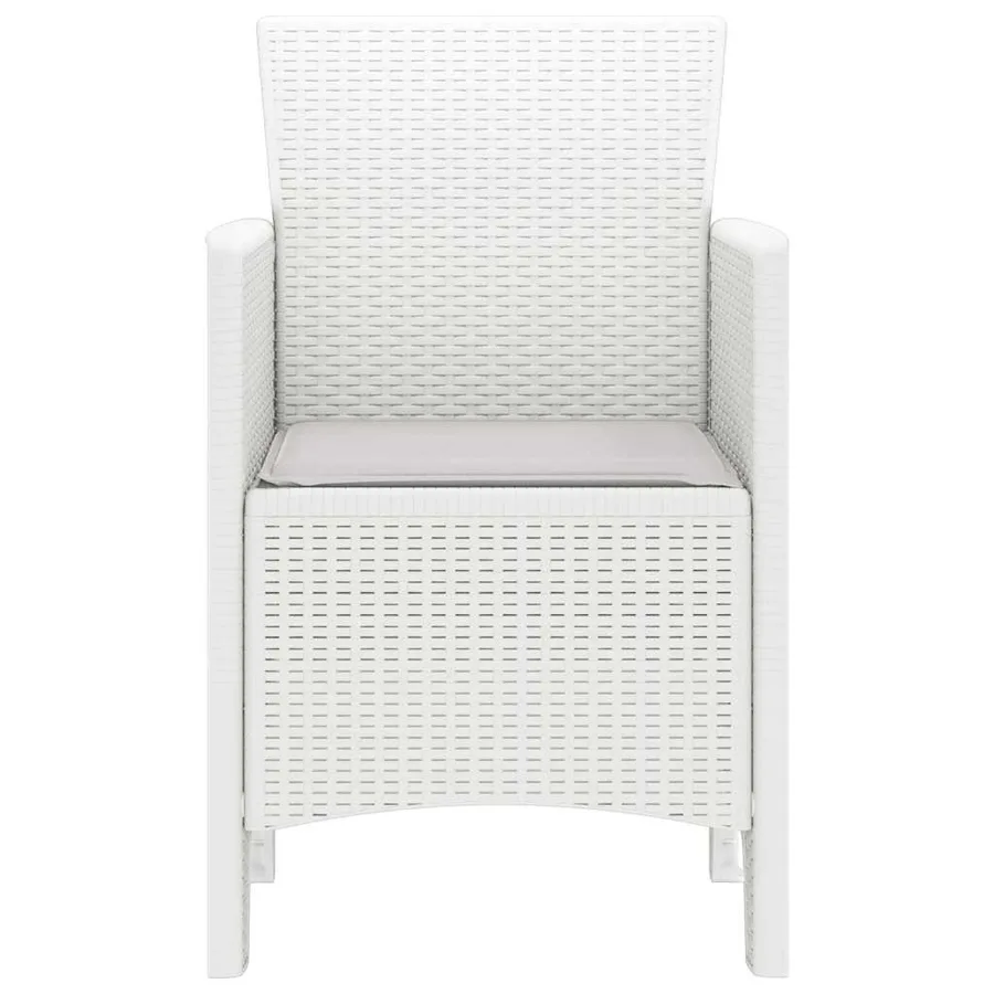 Chaise de jardin 4 pcs Blanc 53 x 49 x 85 cm Polypropylène - 6