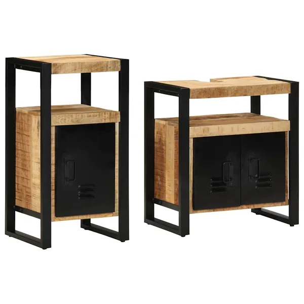 Ensemble de mobilier de salle de bain avec étagère 2 pcs