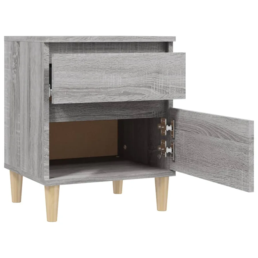 Tables de chevet 2 pcs Sonoma gris 40x35x50 cm - 8