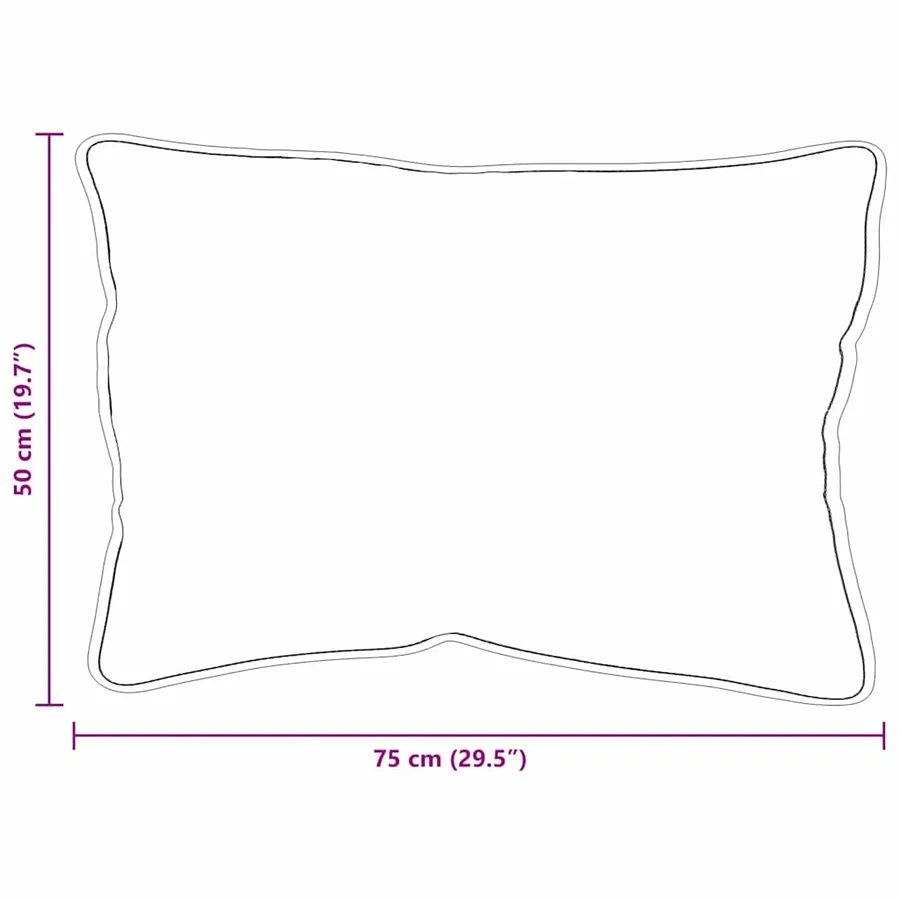Oreiller avec oreiller Blanc 75 x 52 x 20 cm Coton et polyester - 9