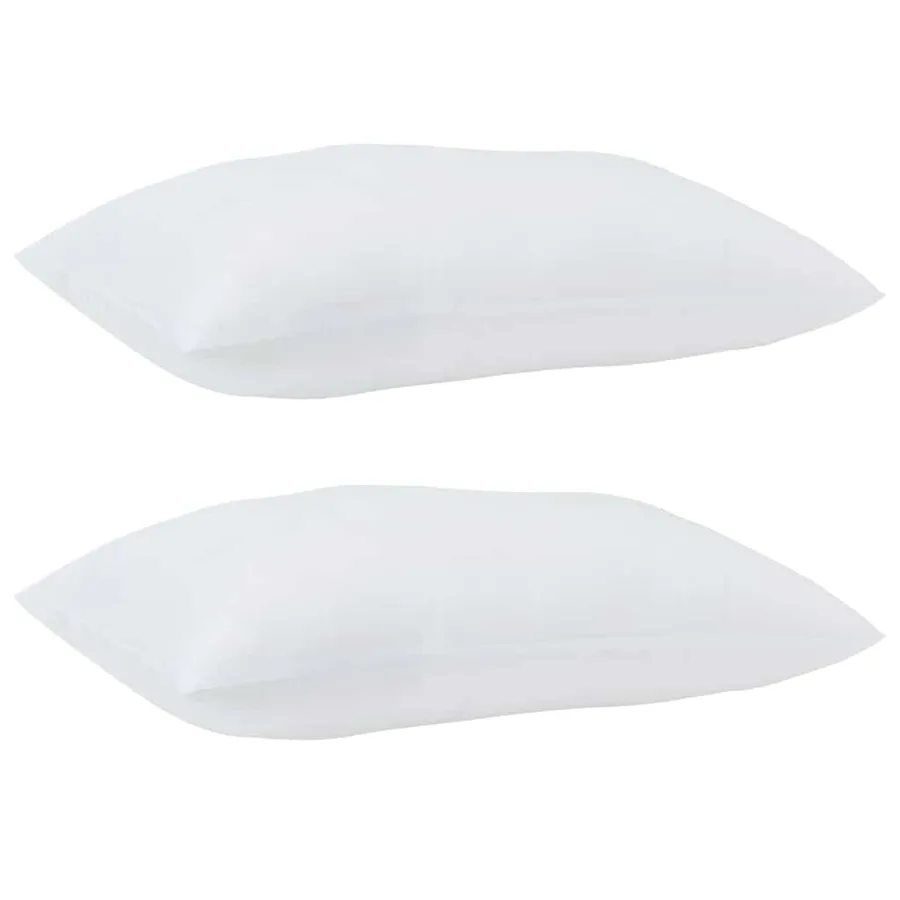 Oreiller avec oreiller 2 pcs Blanc 79 x 60 x 20 cm Polyester - 4