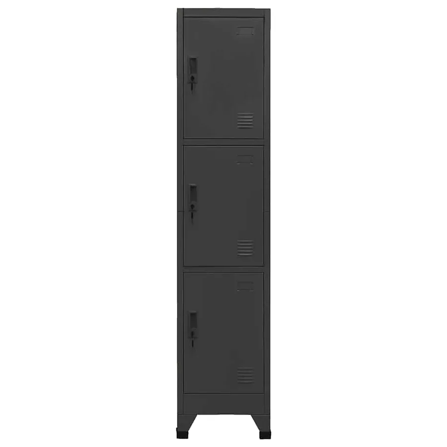 Armoire à casiers Anthracite 38x45x180 cm Acier - 2
