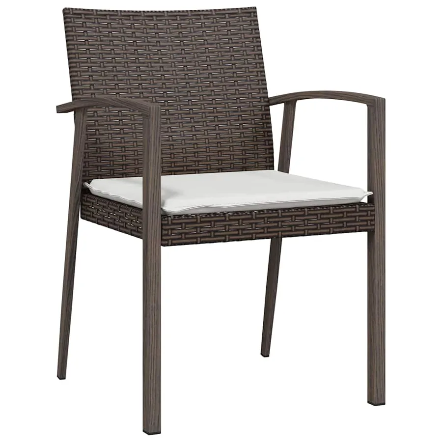 Ensemble de salle à manger pour jardin 7 pcs Marron et Noir - 6