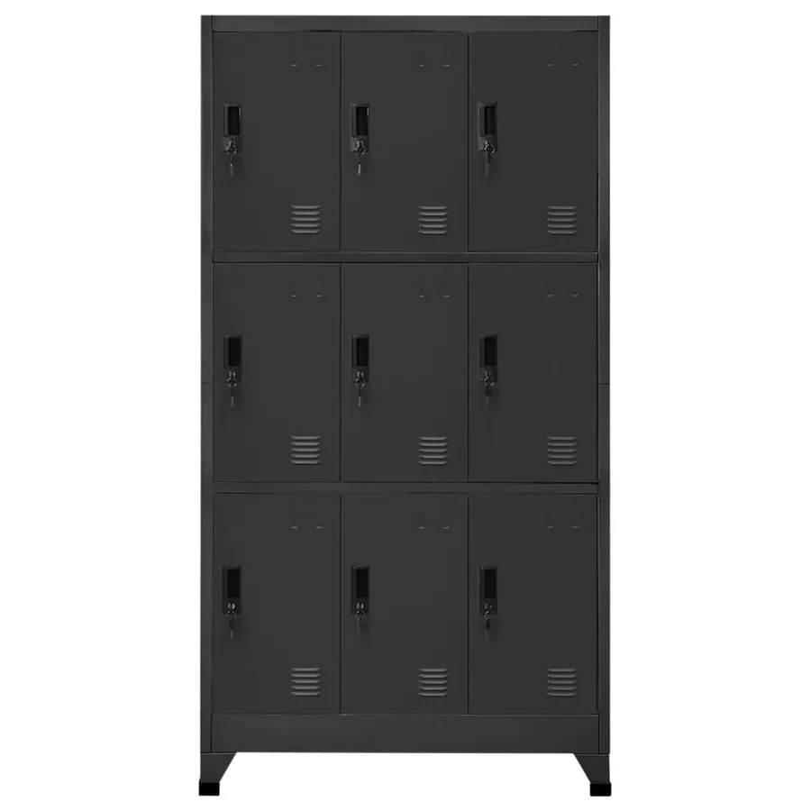Armoire à casiers Anthracite 90x45x180 cm Acier - 2