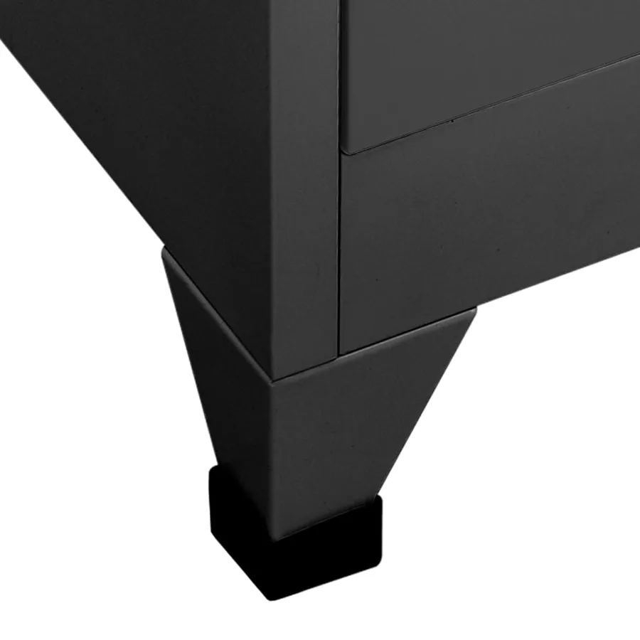 Armoire à casiers Anthracite 90x45x180 cm Acier - 6