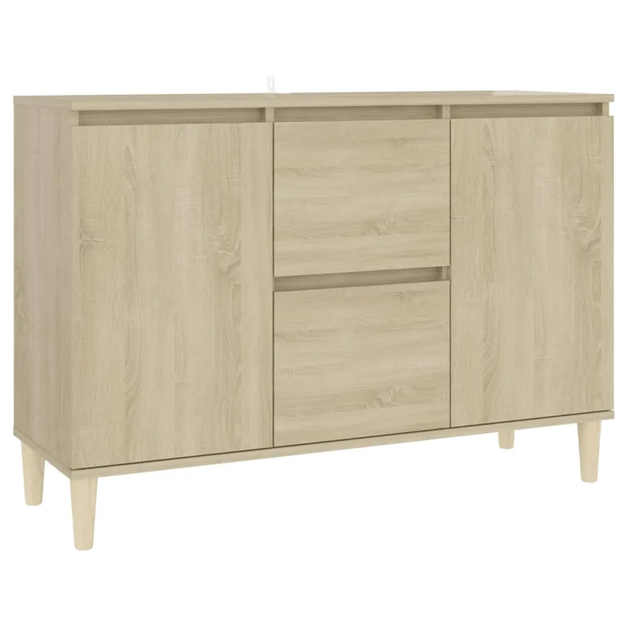Buffet chêne sonoma 101x35x70 cm bois d'ingénierie - 2