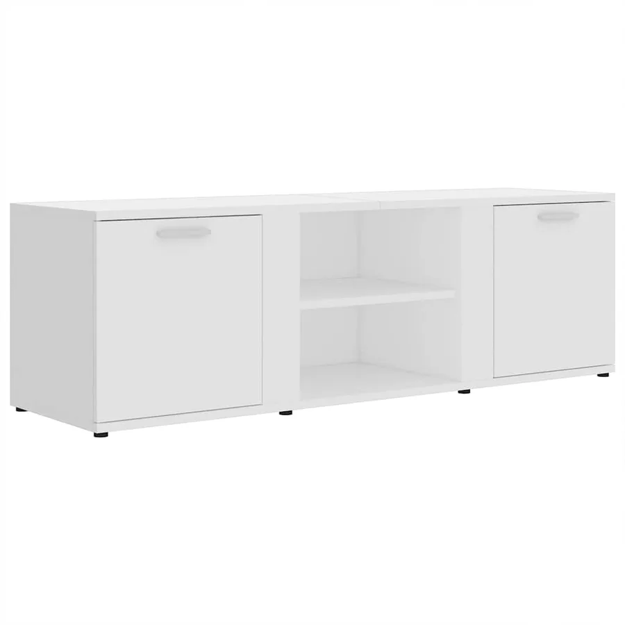 Meuble TV Blanc 120x34x37 cm Bois d'ingénierie - 2