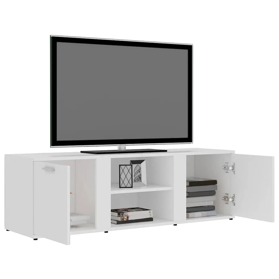 Meuble TV Blanc 120x34x37 cm Bois d'ingénierie - 5