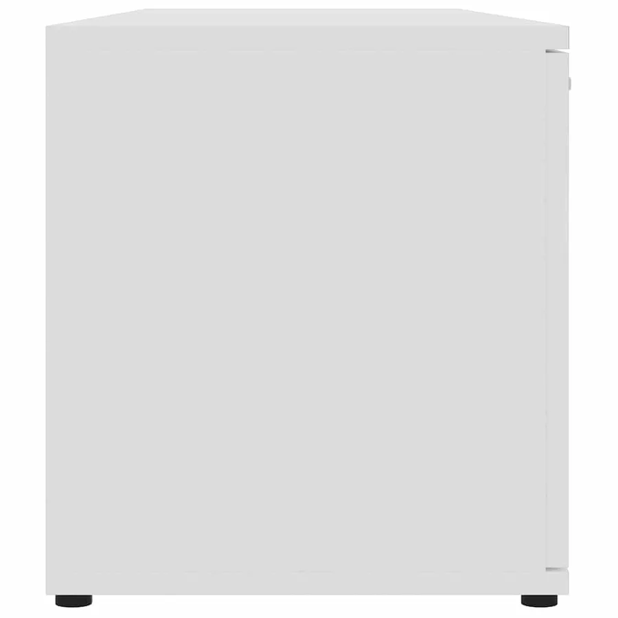 Meuble TV Blanc 120x34x37 cm Bois d'ingénierie - 8