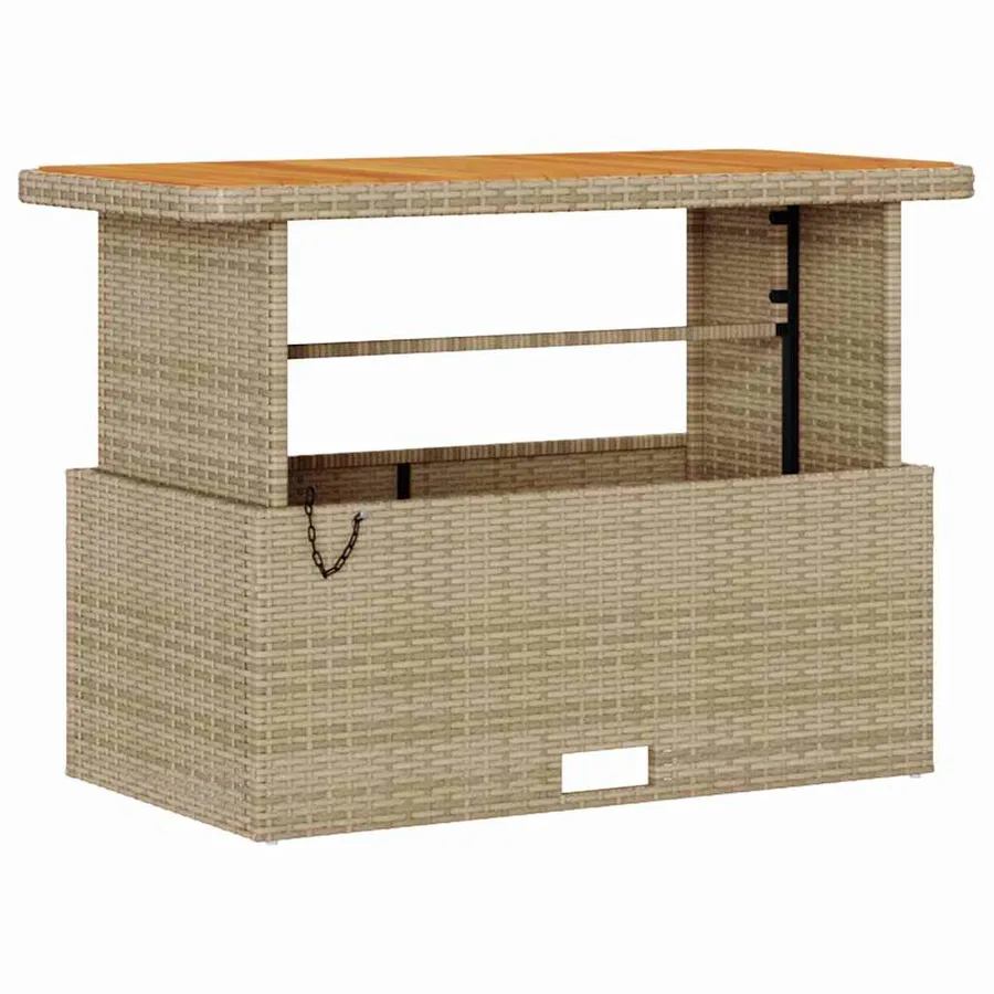 Ensemble de salle à manger pour jardin Beige polyrotin - 5