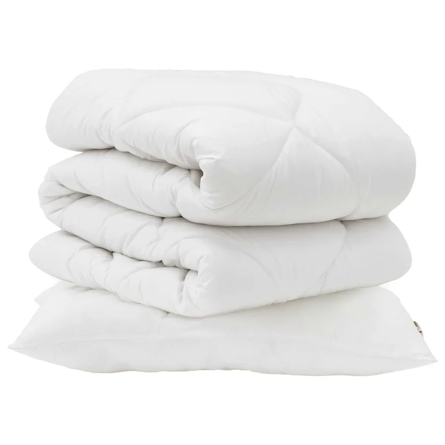 Couette avec oreiller 2 pcs Blanc Microfibre - 2