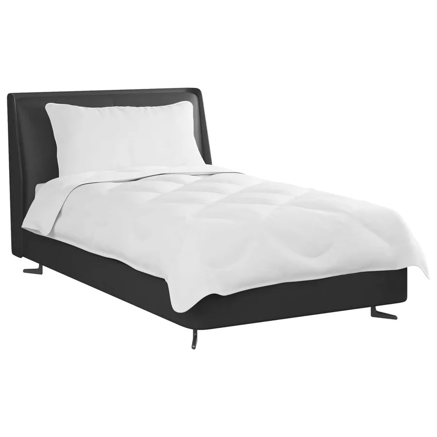Couette avec oreiller 2 pcs Blanc Microfibre - 3