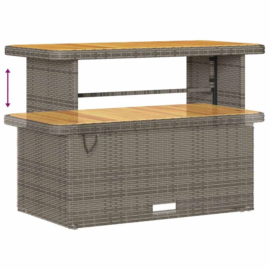 Ensemble de canapé de jardin avec coussin 9 pcs Gris Poly rotin - 12