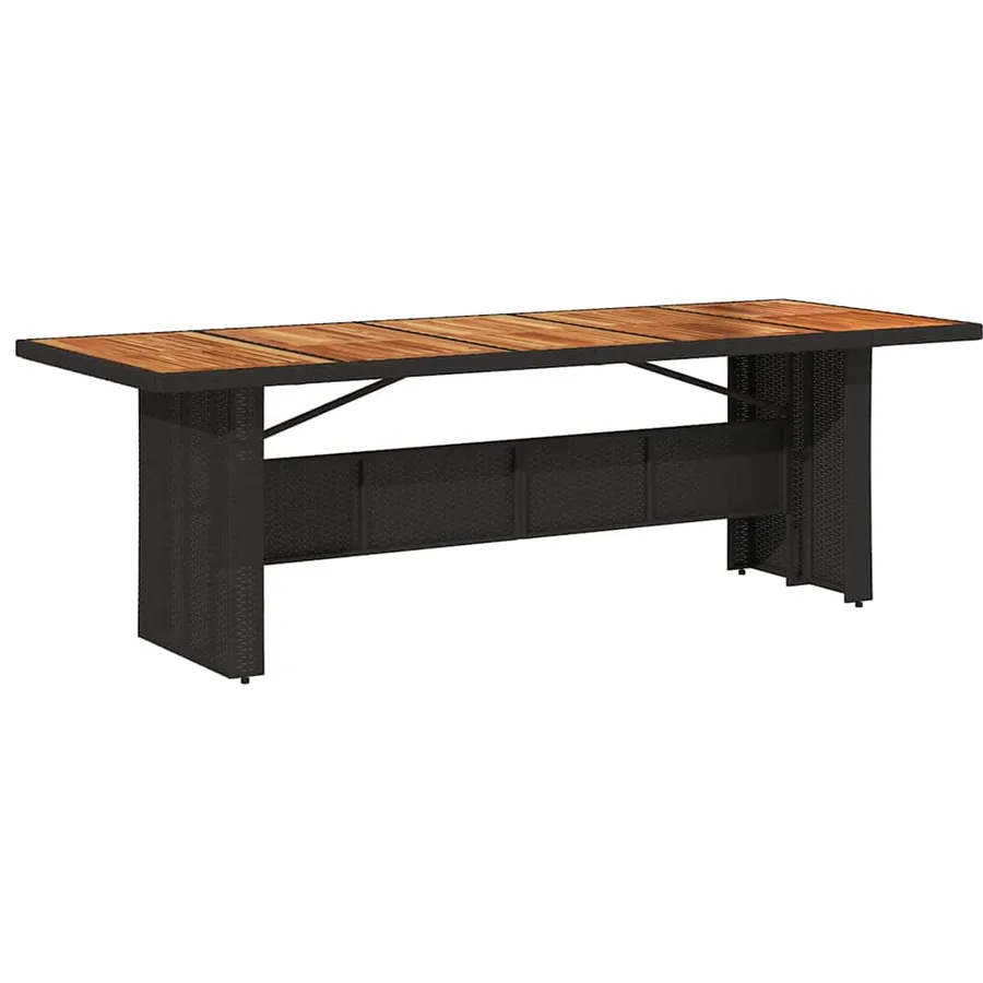 Ensemble de salle à manger pour jardin 11 pcs Noir polyrotin - 5