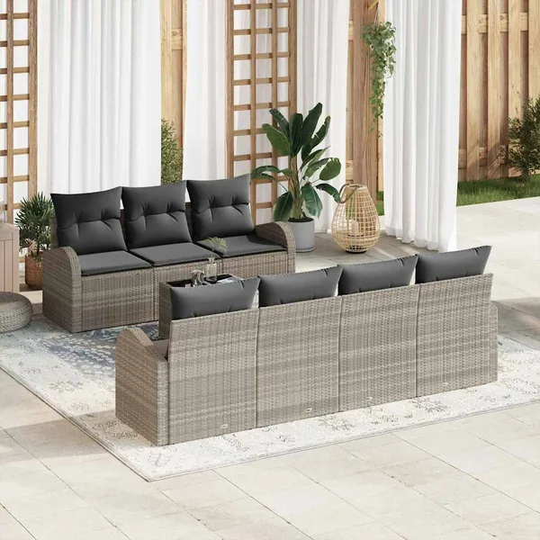 Ensemble de canapé de jardin Gris clair 55 x 55 x 37 cm