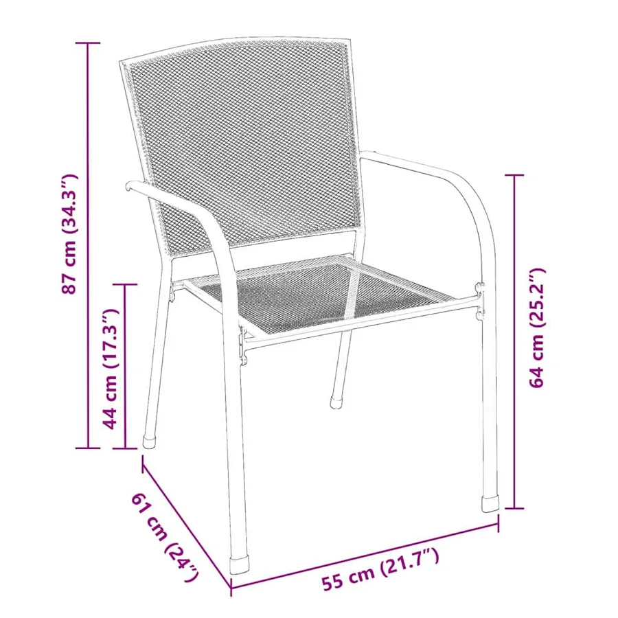 Ensemble de salle à manger pour jardin 3 pcs Anthracite - 10