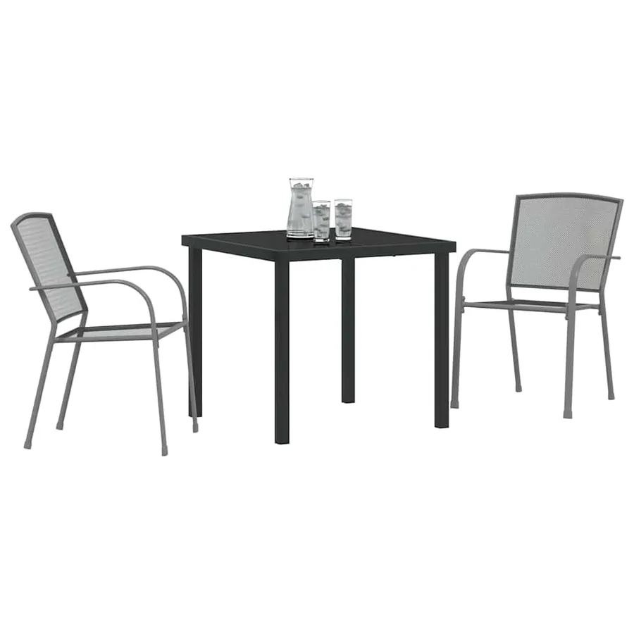 Ensemble de salle à manger pour jardin 3 pcs Anthracite - 3