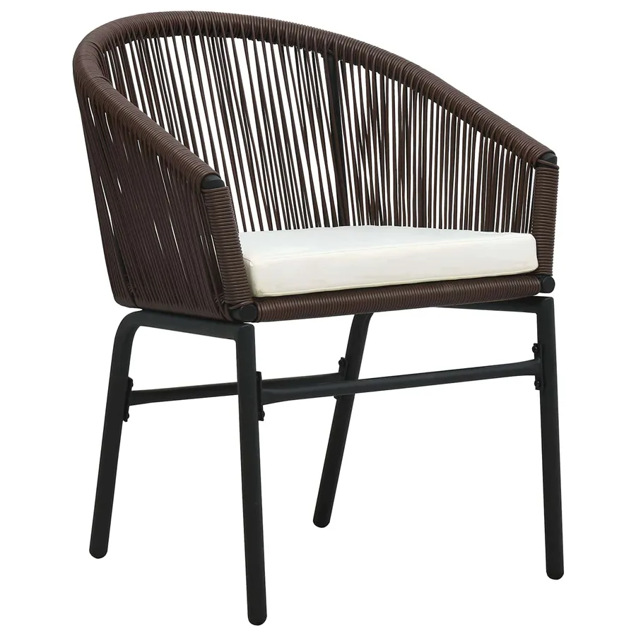 Ensemble de salle à manger pour jardin 5 pcs Marron - 7
