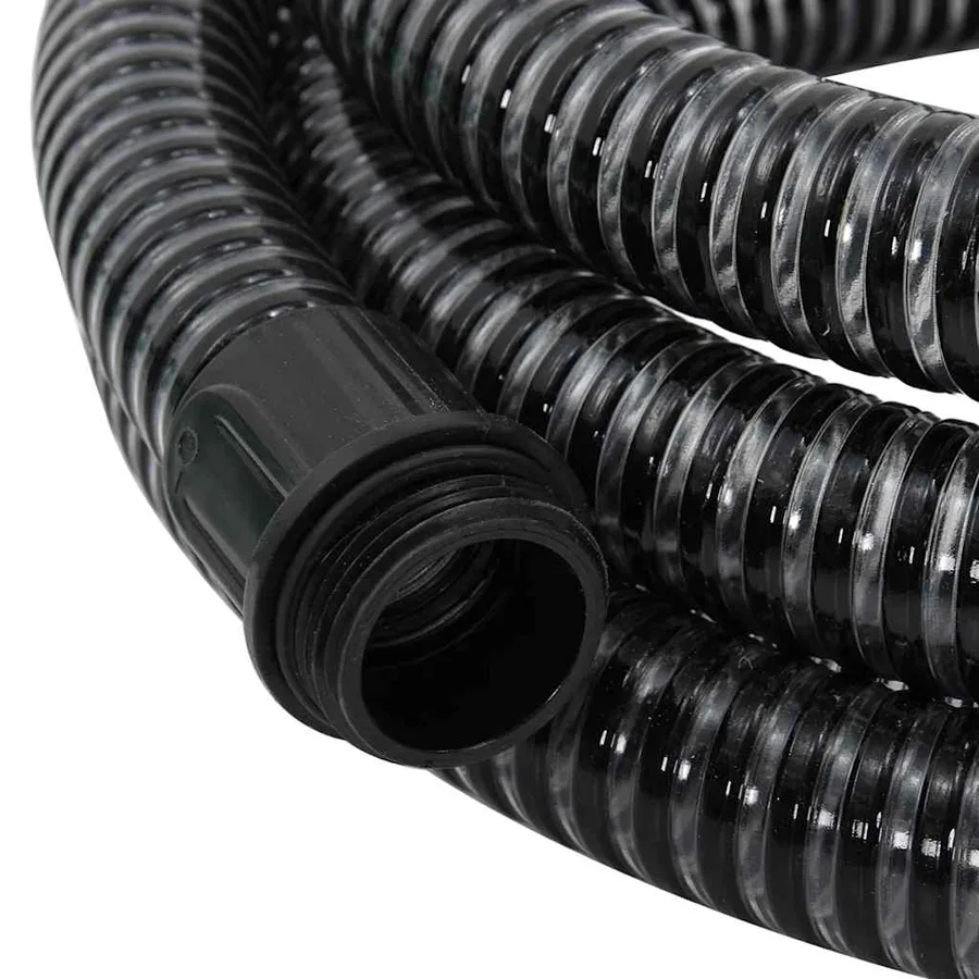 Tuyau d'aspiration avec raccords en laiton noir 1,1" 20 m PVC - 4