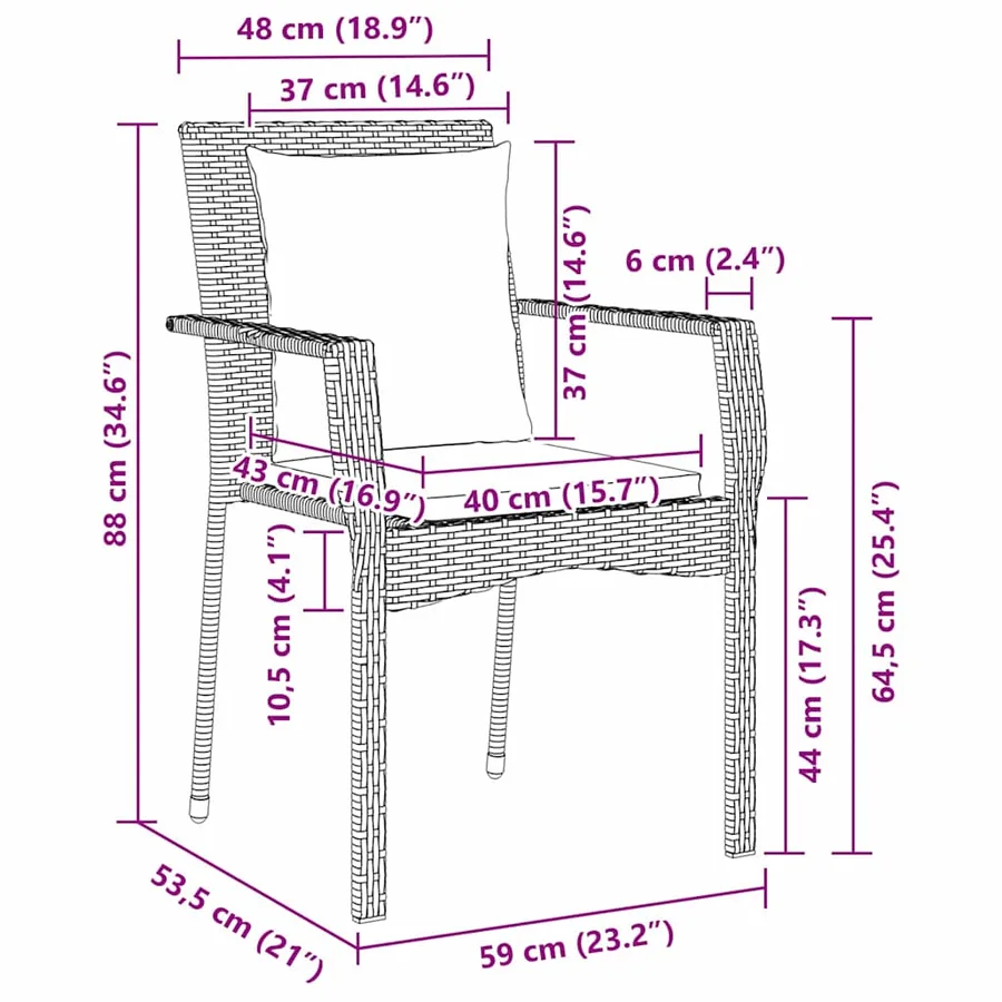 Ensemble de salle à manger pour jardin 5 pcs Gris polyrotin - 8