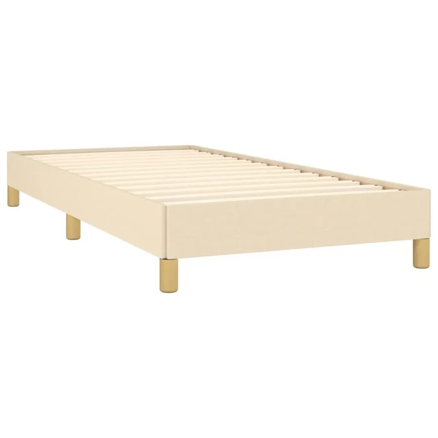 Cadre de lit sans matelas crème 80x200 cm tissu - 4
