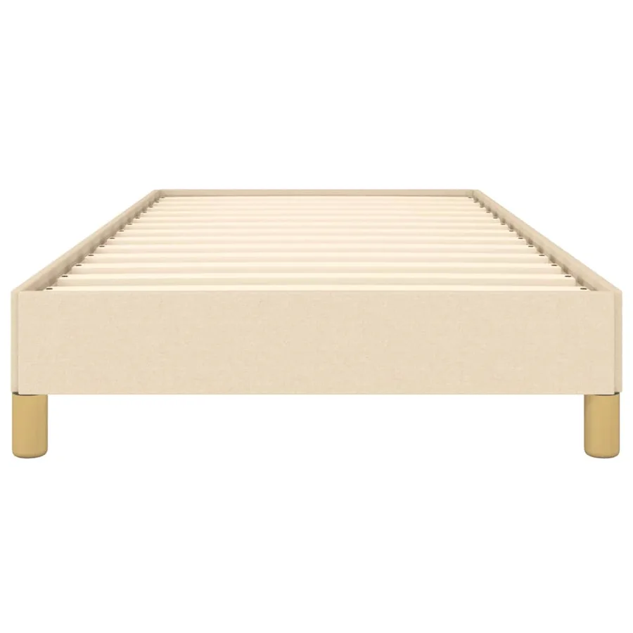 Cadre de lit sans matelas crème 80x200 cm tissu - 5