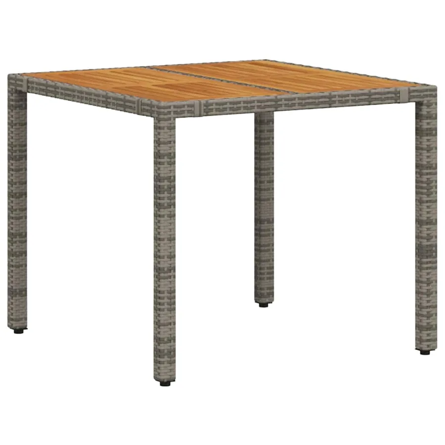 Ensemble de salle à manger pour jardin 3 pcs Gris polyrotin - 5