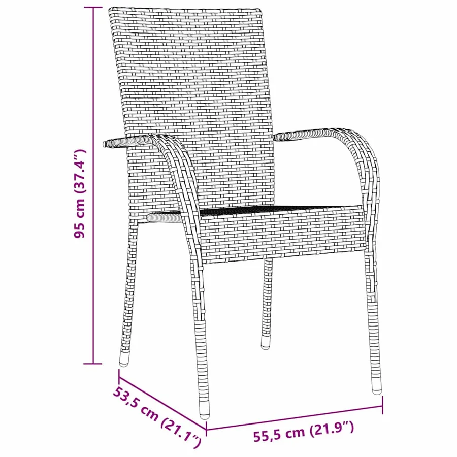Ensemble de salle à manger pour jardin 3 pcs Gris - 8