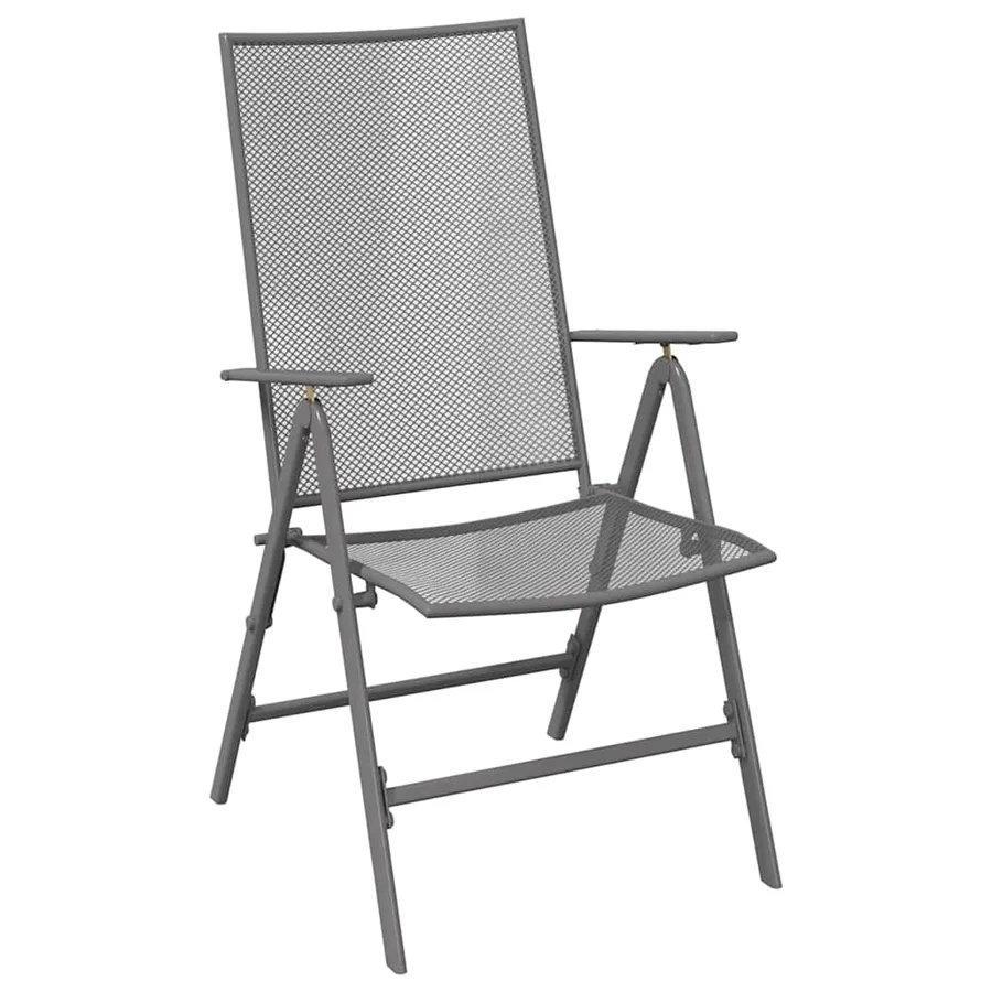 Ensemble de salle à manger pour jardin 3 pcs Anthracite - 6