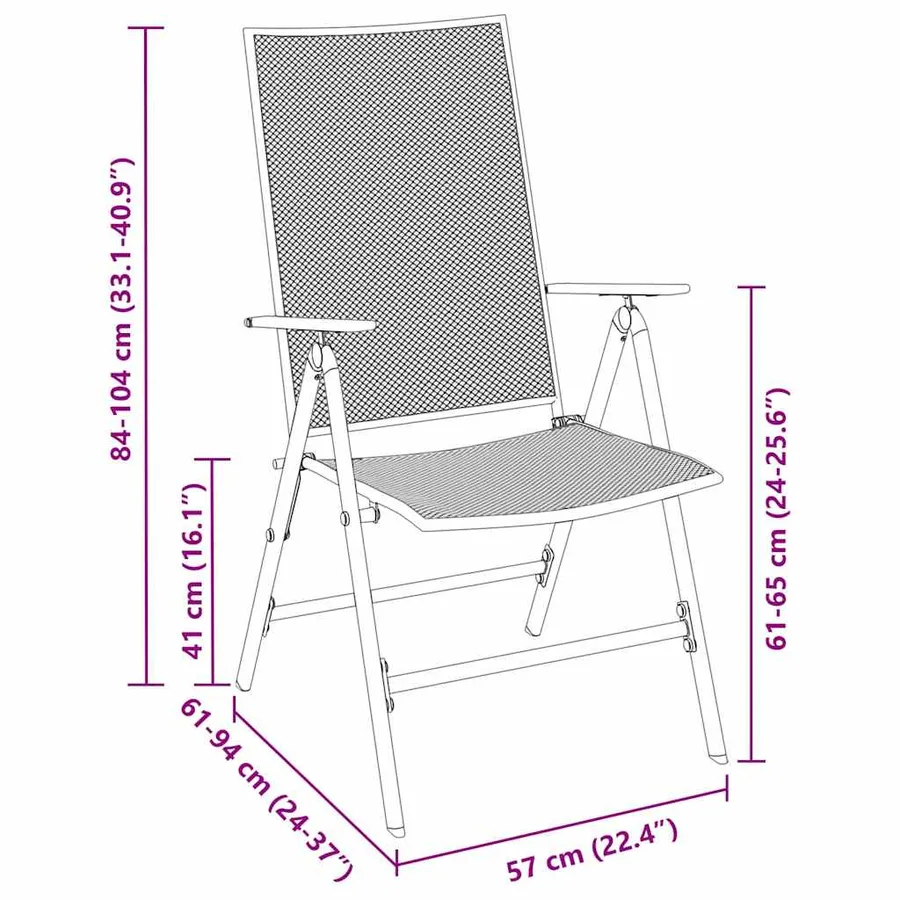 Ensemble de salle à manger pour jardin 3 pcs Anthracite - 8