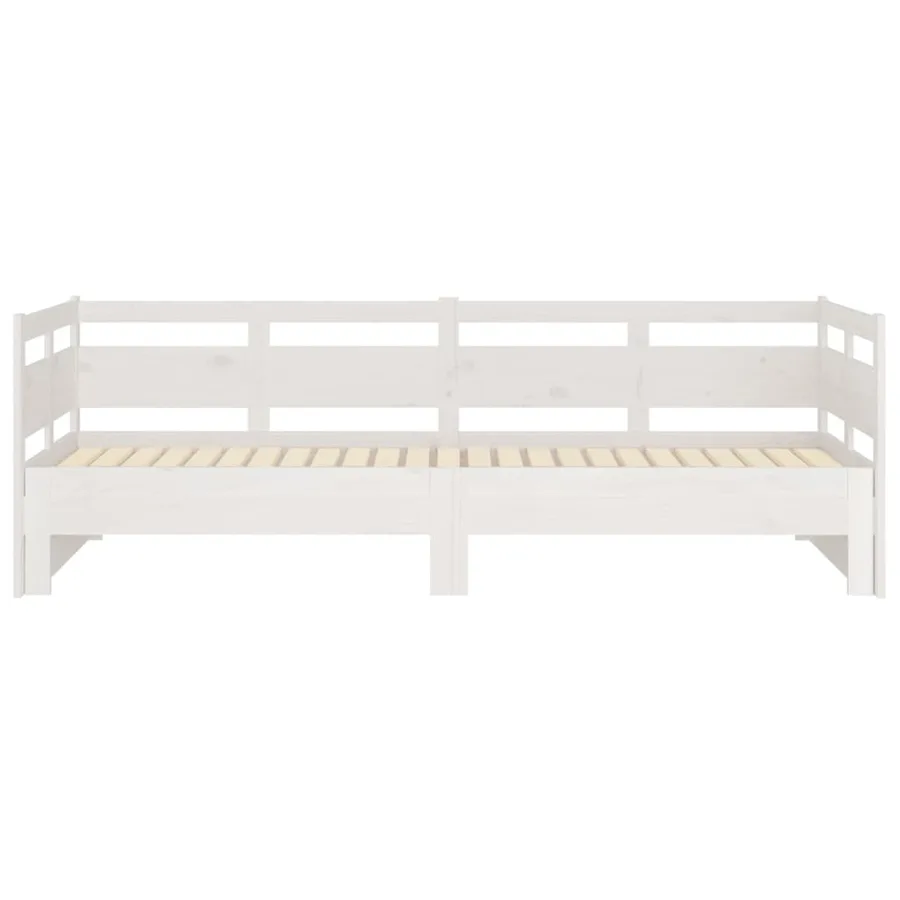 Lit coulissant sans matelas blanc 2x(80x200)cm - 7