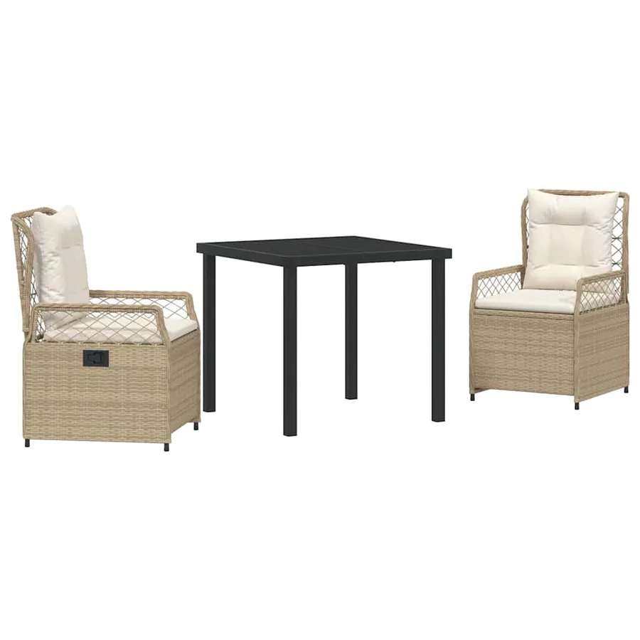 Ensemble de salle à manger pour jardin 3 pcs - 2