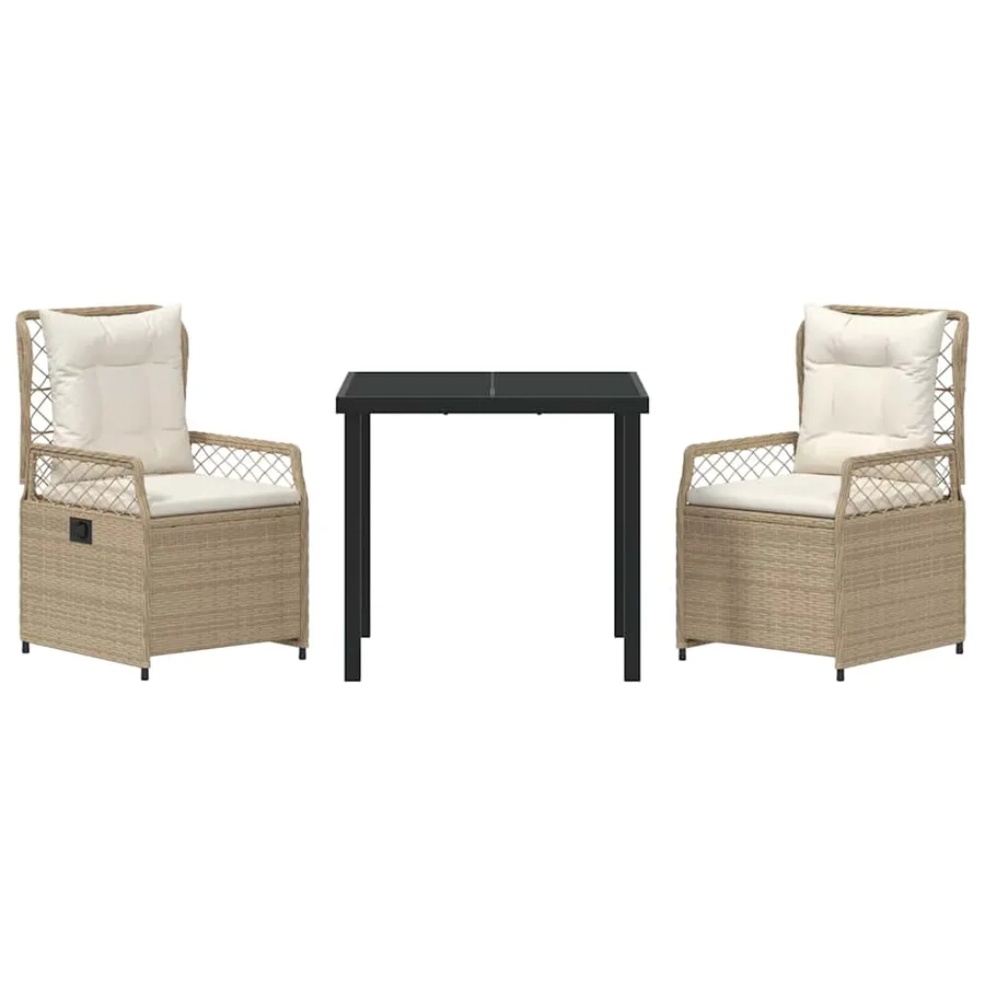 Ensemble de salle à manger pour jardin 3 pcs - 7