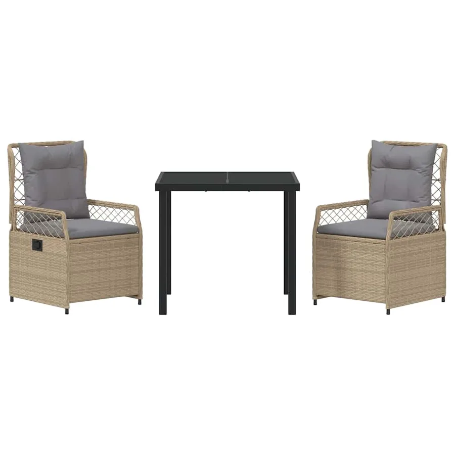 Ensemble de salle à manger pour jardin 3 pcs - 7