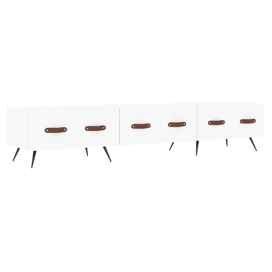 Meuble TV blanc 150x36x30 cm bois d'ingénierie - 2