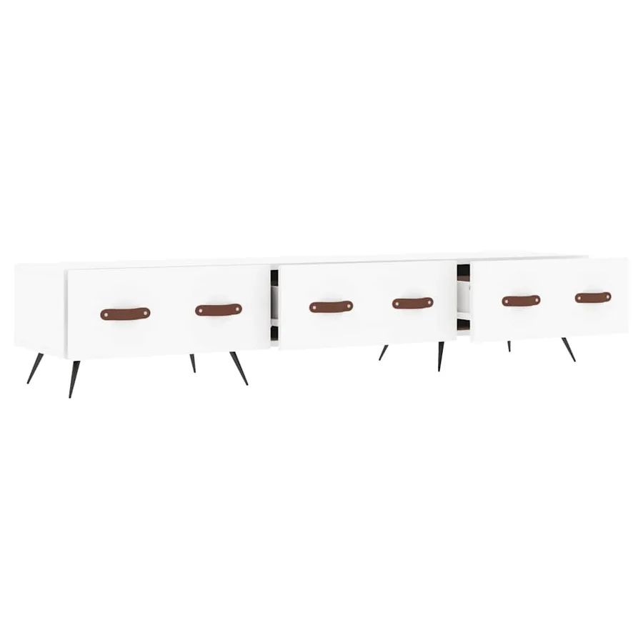 Meuble TV blanc 150x36x30 cm bois d'ingénierie - 6