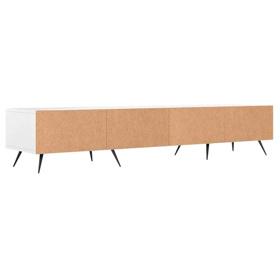 Meuble TV blanc 150x36x30 cm bois d'ingénierie - 8