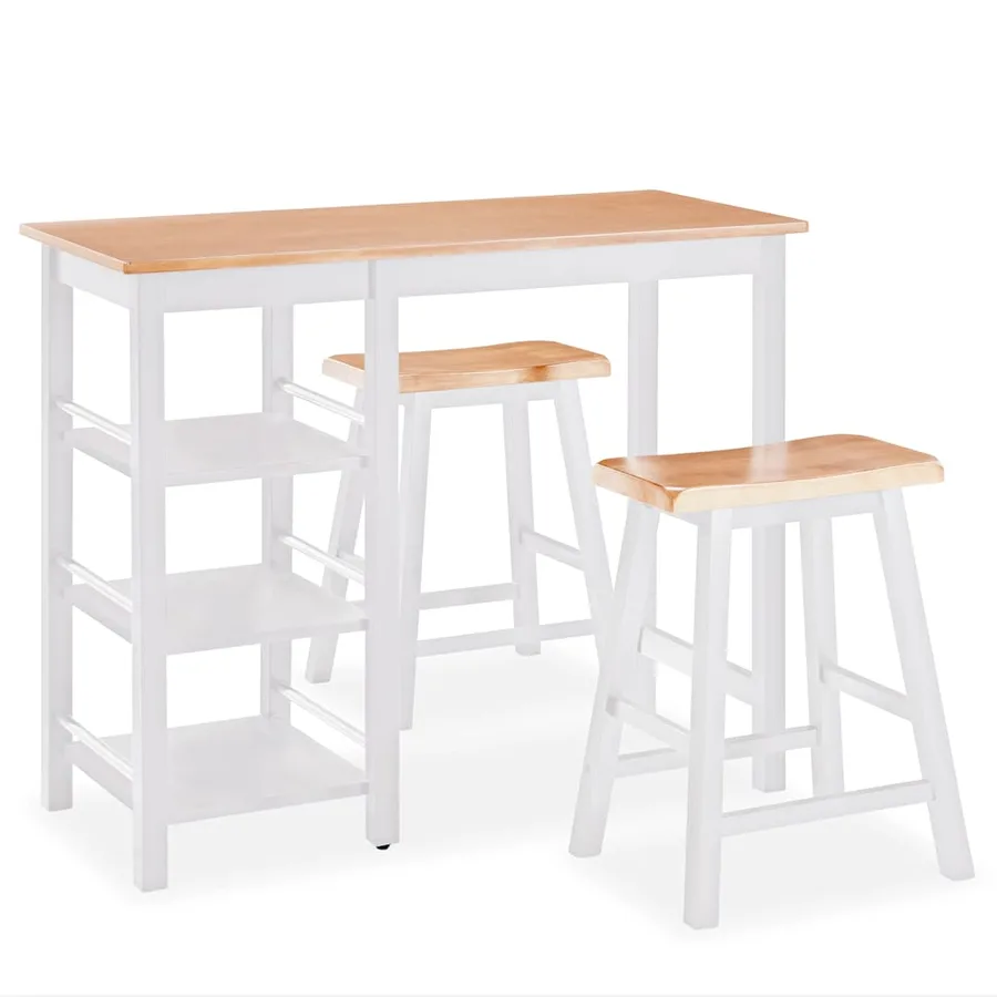 Ensemble de bar 3 pcs MDF Blanc - 2
