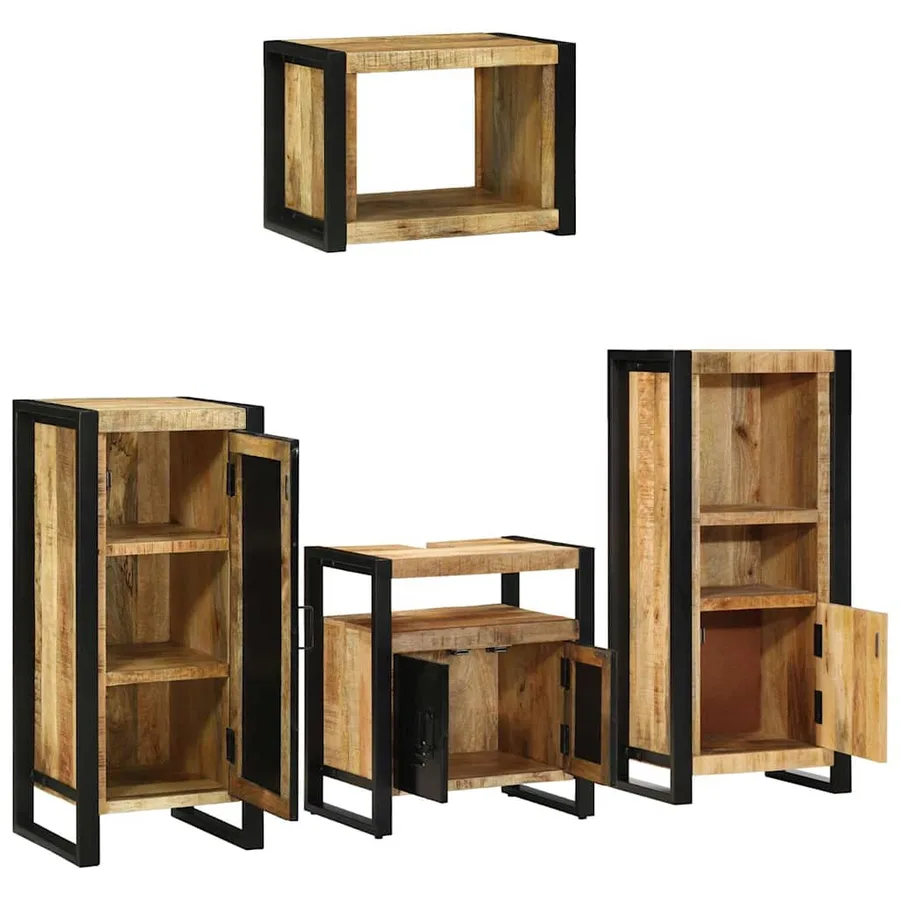 Ensemble de mobilier de salle de bain avec tiroir 4 pcs - 3