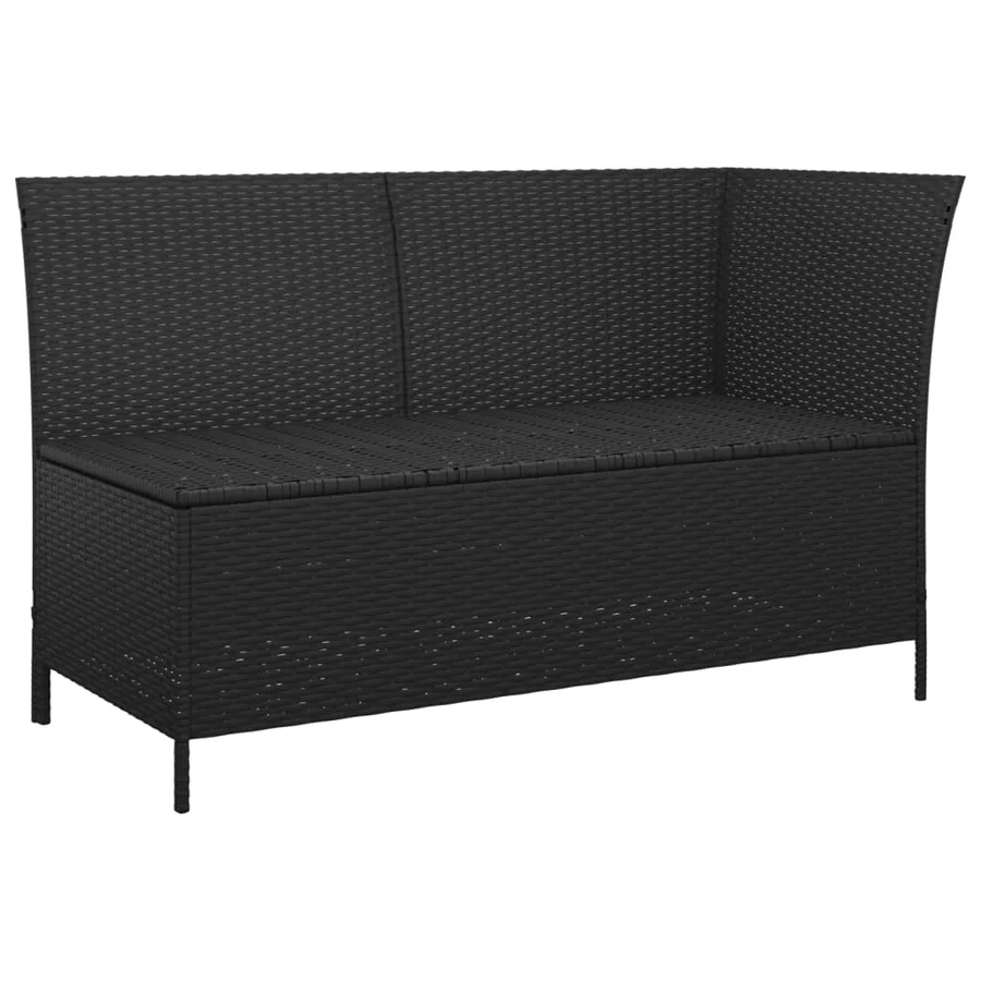 Salon de jardin 3 pcs avec coussins Noir Résine tressée - 6