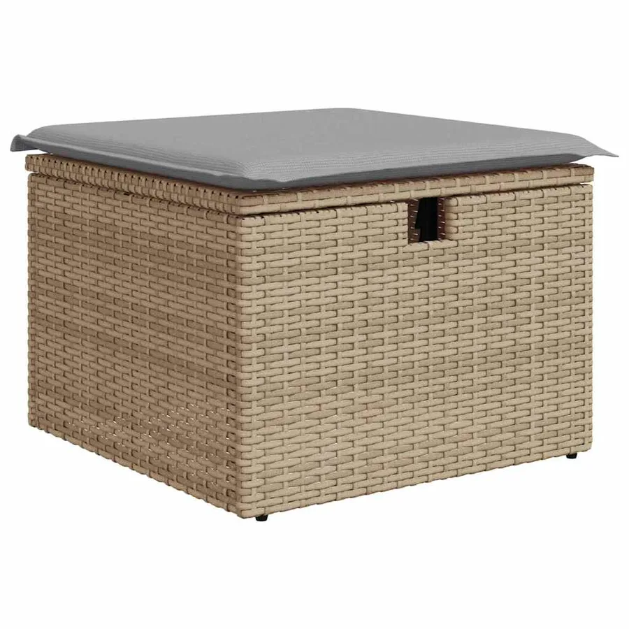 Ensemble de Canapés 6 pcs Beige et Gris clair polyrotin - 6