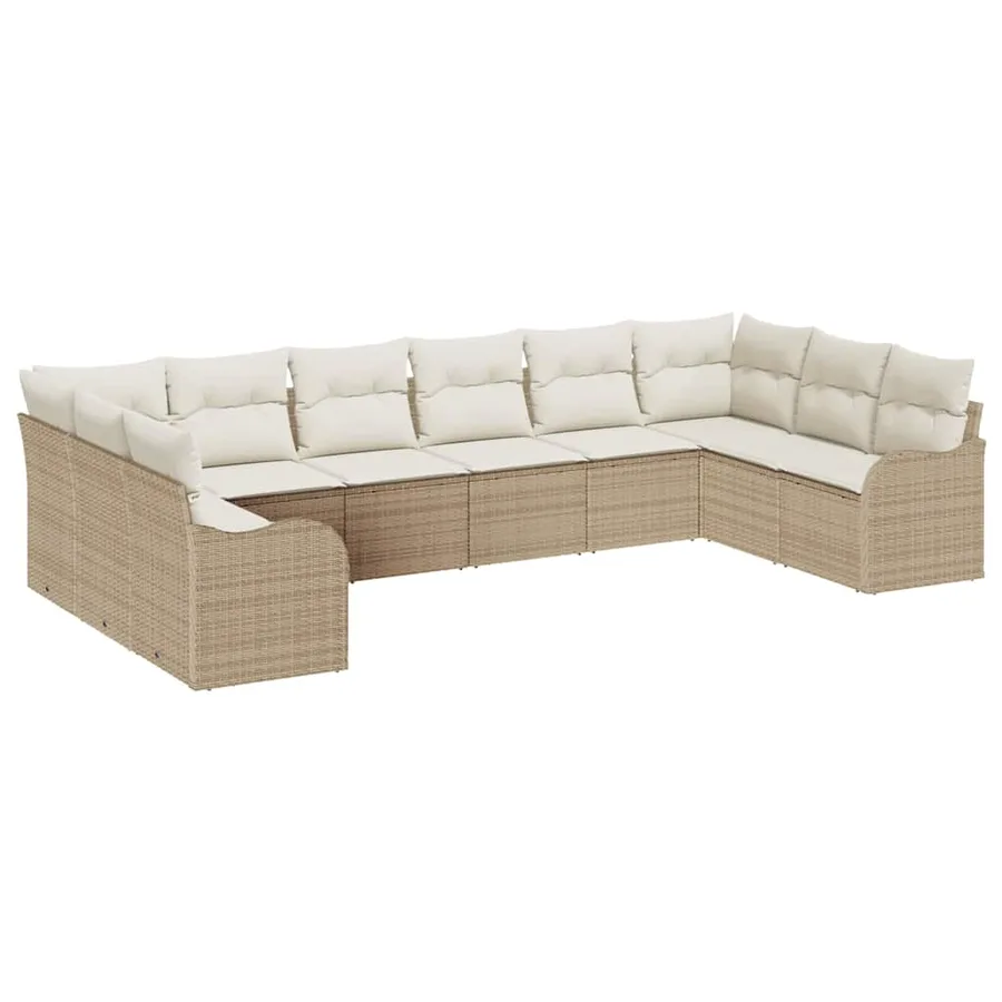 Ensemble de canapé de jardin Beige 344 x 177,5 x 85 cm - 2