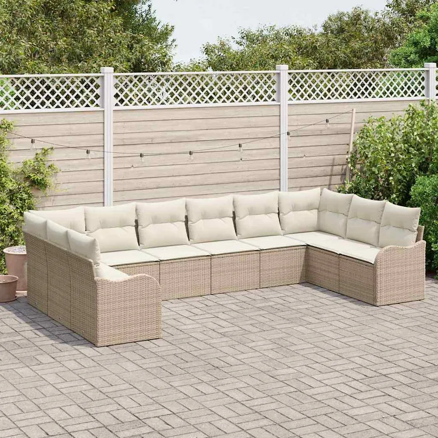 Ensemble de canapé de jardin Beige 344 x 177,5 x 85 cm - 3