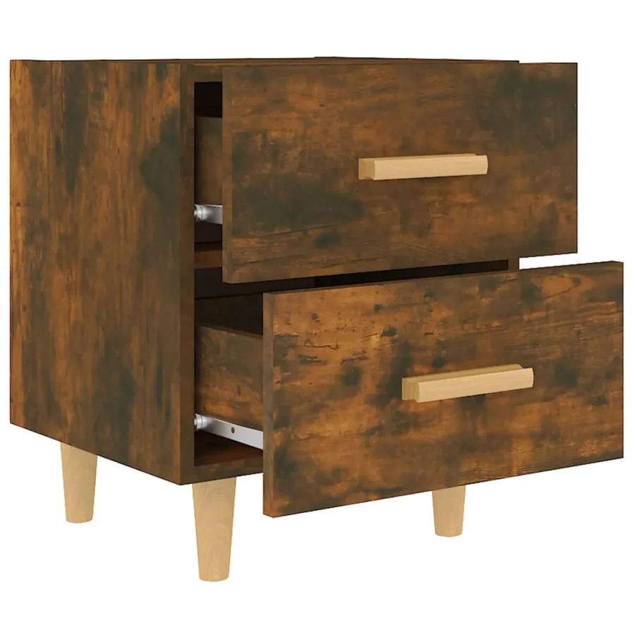 Tables de chevet 2 pcs Chêne fumé 40x35x47,5 cm - 5