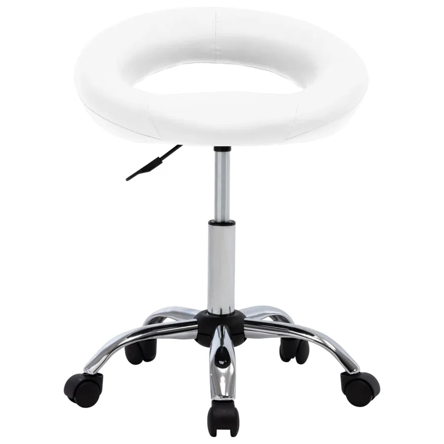Chaise pivotante à manger Blanc Similicuir - 2