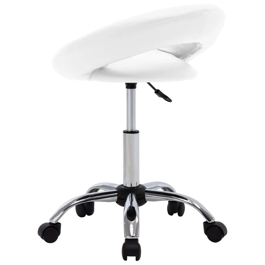 Chaise pivotante à manger Blanc Similicuir - 4