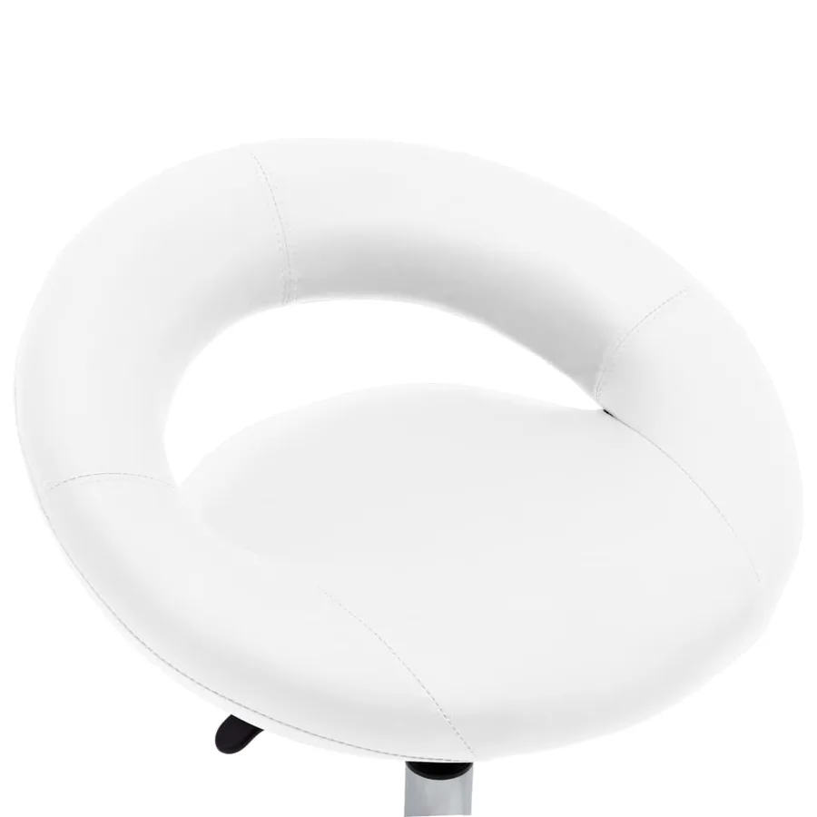 Chaise pivotante à manger Blanc Similicuir - 6