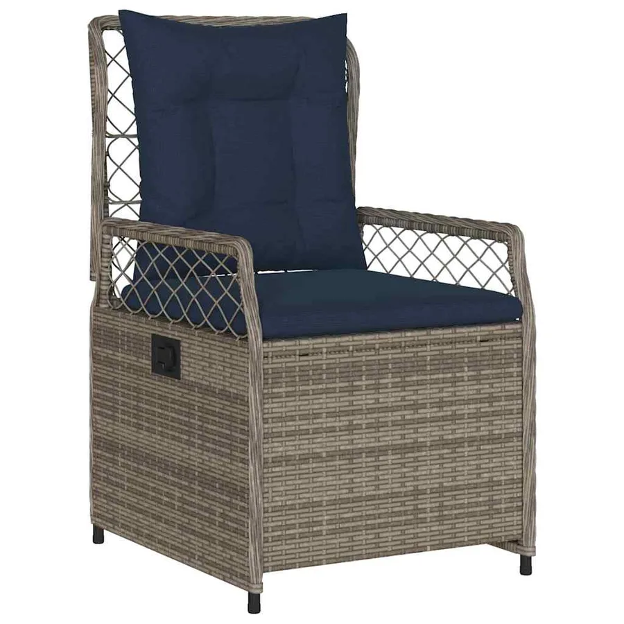 Ensemble de salle à manger pour jardin 5 pcs Gris polyrotin - 6