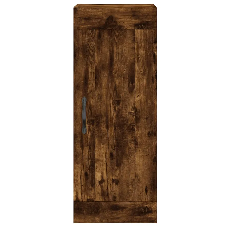 Armoire murale chêne fumé 34,5x34x90 cm bois d'ingénierie - 7